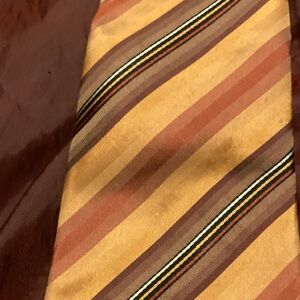 Striped Gold and Brown Men's Tie